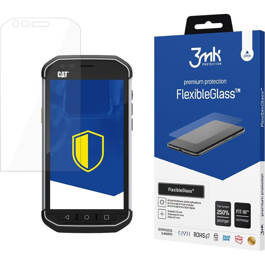 3MK Flexibles Glas für CAT S40 (BRA005996) (1 Stück, Cat S40), Smartphone Schutzfolie, Transparent