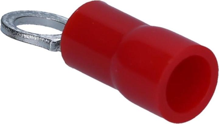 Produktbild Kalitec 50 Stück RKSRM3 Ringkabelschuh 0,5-1mm² I teilisoliert M3 rot I Kupfer I PVC Kragen I zum Ve