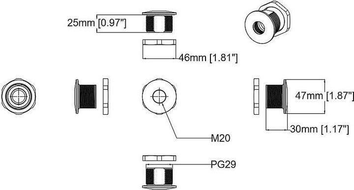 Produktbild Axis TF1201-RE RECESSED MOUNT 4 (Montage-Kit)