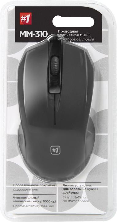 Actual product image Defender MM-310 Mouse Ambidextrous USB Type-A Optical 1000 DPI (Cable)