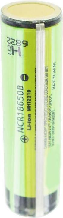 Actual product image Panasonic Akku 18650 mit Schutzschaltung und Schnell-Ladegerät (1 pcs., 18650, 3400 mAh, Battery + charger)