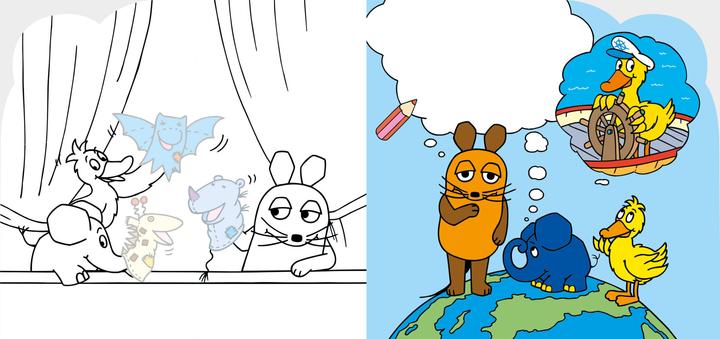 Produktbild Die Maus - Stickern Malen Gestalten