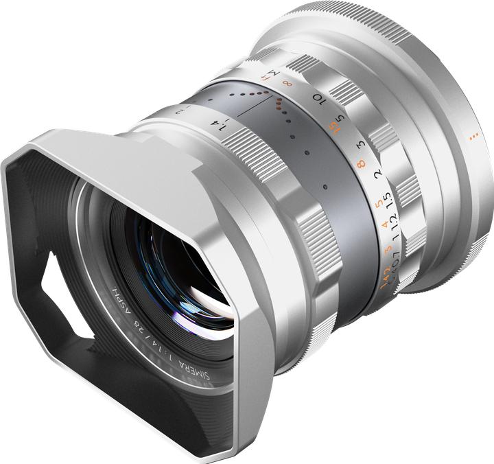 Actual product image Thypoch Full-frame Photography Lens Simera 28mm f1.4 for Canon RF Mount - Silver (Canon RF, full size)