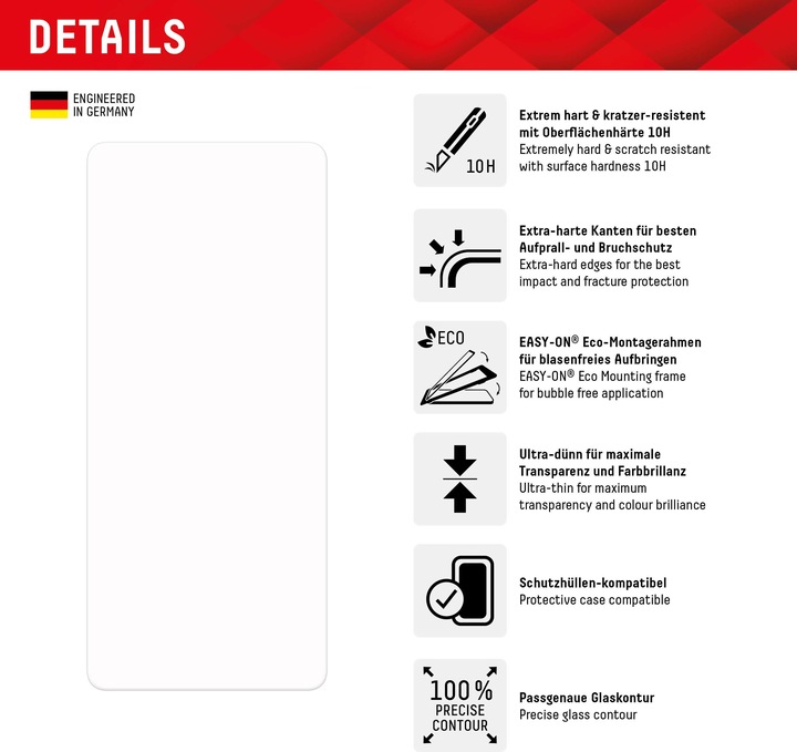 Actual product image Displex Real Glass, 2D Panzerglas + Handyhülle (1 Piece, Google Pixel 8 Pro)