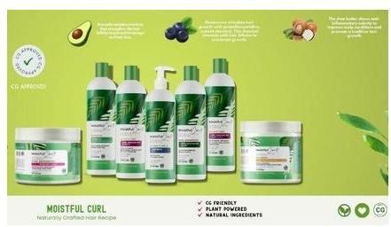 Actual product image Moistful Curl Moist Locks Natural Hair Recipe Collection (Liquid shampoo)