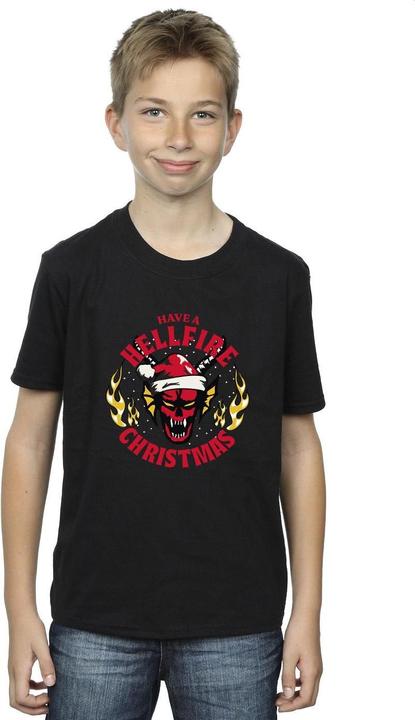 Produktbild Netflix Stranger Things Hellfire Christmas TShirt Jungen (140, 146)