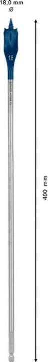 Actual product image Bosch Professional Zubehör EXPERT Self Cut Speed Flat Milling Drill, 18 x 400 mm (18 millimetres)