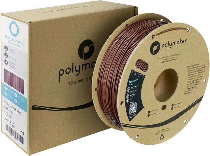 Produktbild Polymaker PolyLite PLA Galaxy Dark Red 1.75mm 1kg (PLA, 1.75 mm, 1000 g)