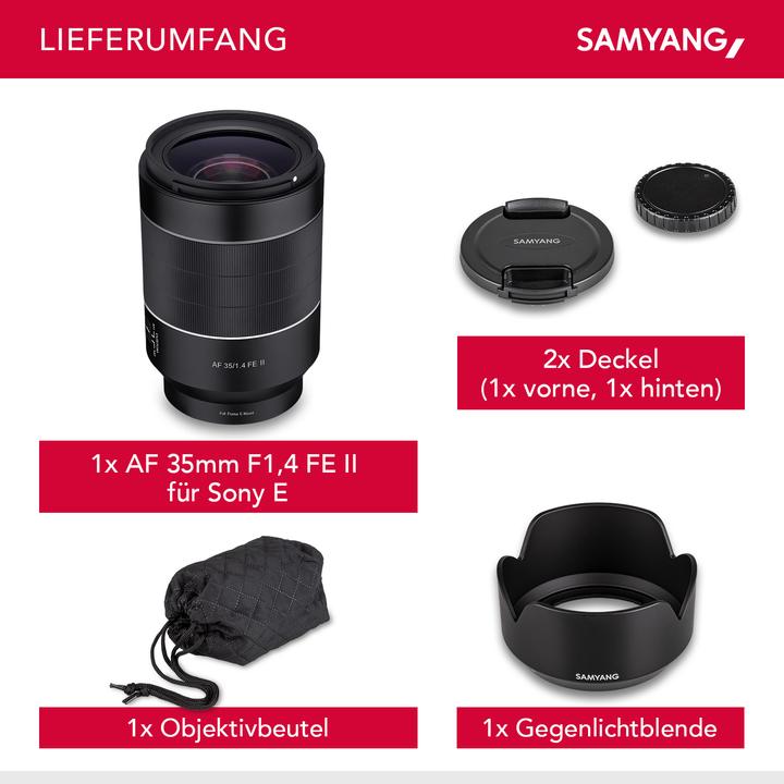 Image du produit Samyang DE 35MM F/1.4 SONY FE II (Sony E, Plein format)