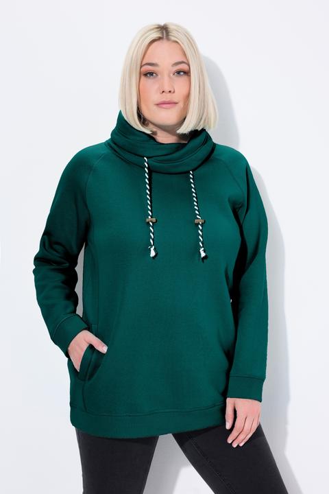 Produktbild Ulla Popken Sweatshirt, weiter Stehkragen, Taschen, Raglan-Langarm (56)
