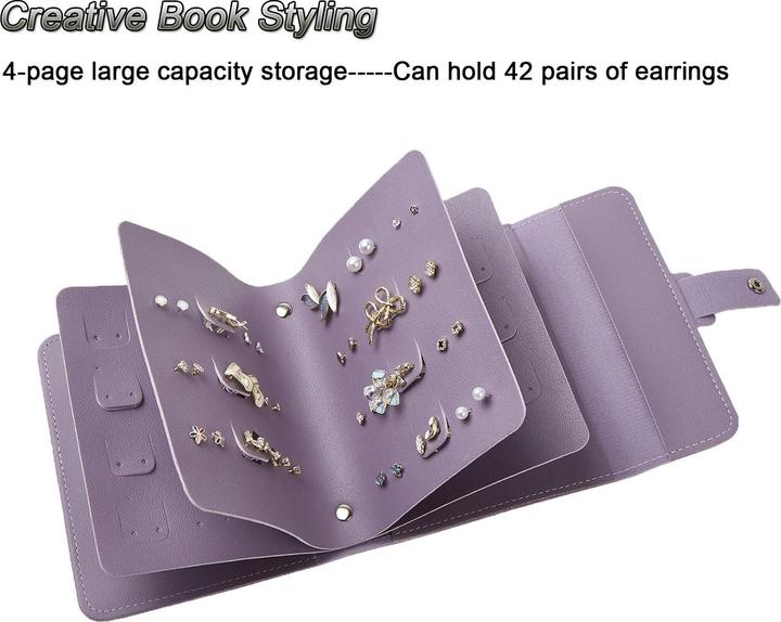 Actual product image Only-Bags.Store Ohrring-Aufbewahrung Ohrring-Ordner Kleines Buch Aufbewahrungstaschen