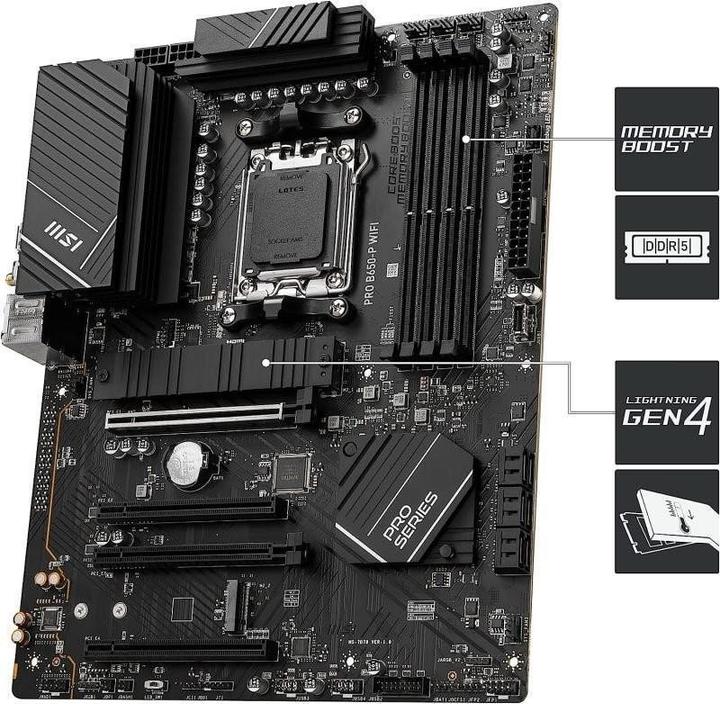 Actual product image MSI Pro B650M-P (AM5, AMD B650, mATX)