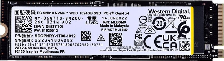 Produktbild Dell M.2 PCIe NVME Gen 2280 Solid State Drive - (1000 GB, M.2 2280)