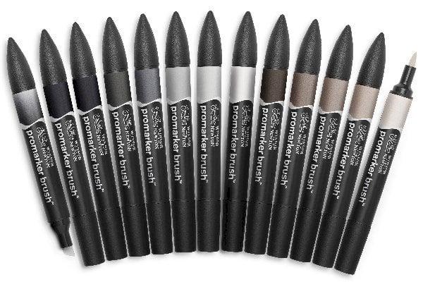 Produktbild Winsor & Newton Brush marker 12+1 neutrale Töne (13 x)