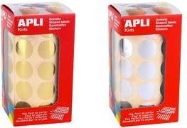 Image du produit Apli Stickers "Rond", en rouleau, or en papier, non détachables, 59 feuilles pré-perforées par