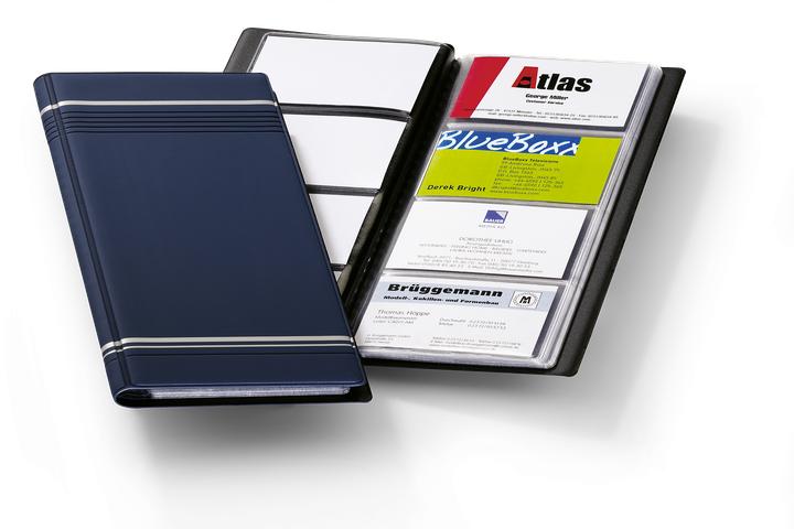Immagine prodotto Durable Libro per biglietti da visita Visifix per 96 biglietti da visita, blu (90 x 57 mm)