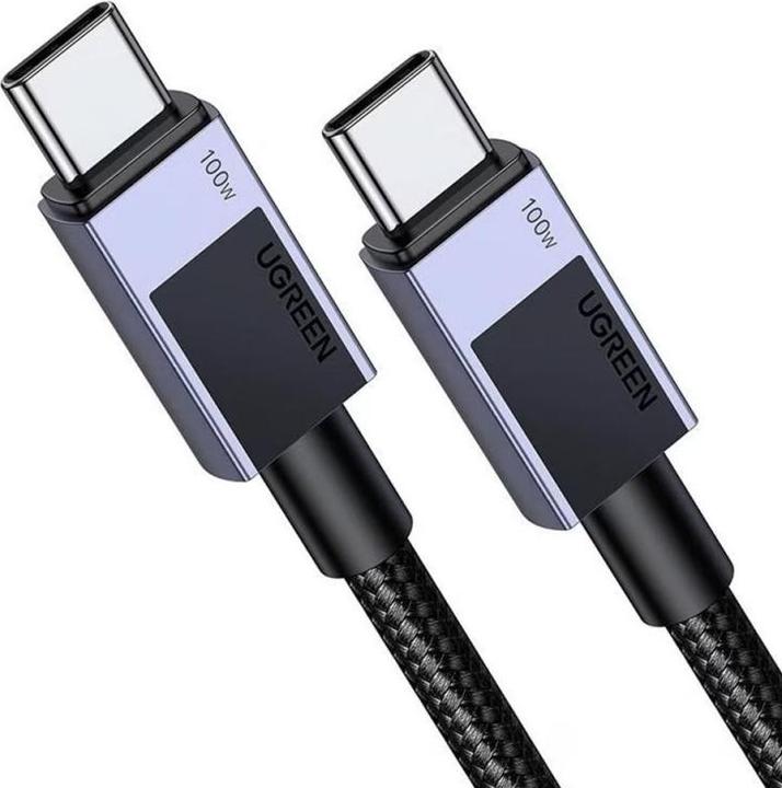 Produktbild Ugreen Kabel Typ C 2.0 Stecker auf Typ C 2.0 Stecker 5A Datenkabel 1M Schwarz (1 m, USB 2.0)