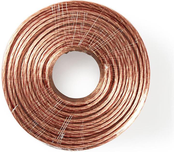 Immagine prodotto Nedis Cavo per altoparlanti| 2x 6,00 mm²| CCA| 100,0 m| rotondo| PVC| Trasparente| - allungamento (100 m, 6 mm².)