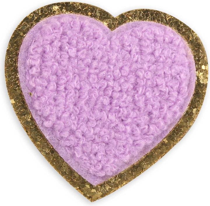 Produktbild PhoneLook Sticker Aufkleber für Handy/Tablet/Computer 3D gestickt Herz Violett