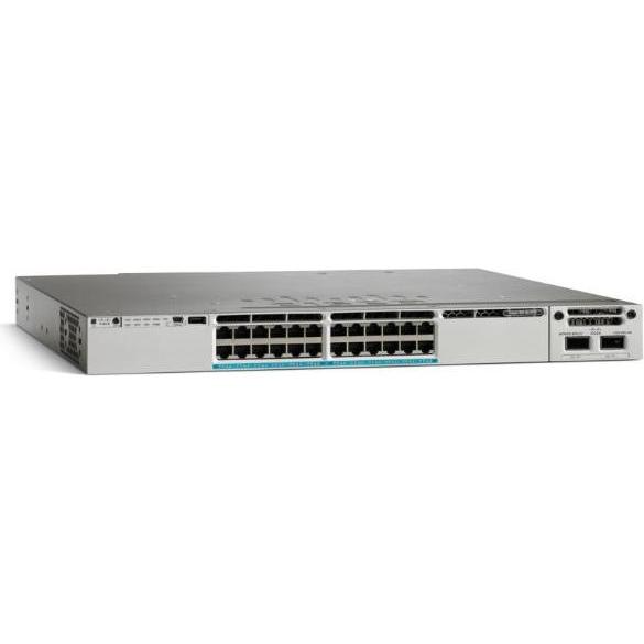 Thumbnail - Cisco CATALYST 3850 24 PORT 10 (24 Ports), Netzwerk Switch, Schwarz, Grau