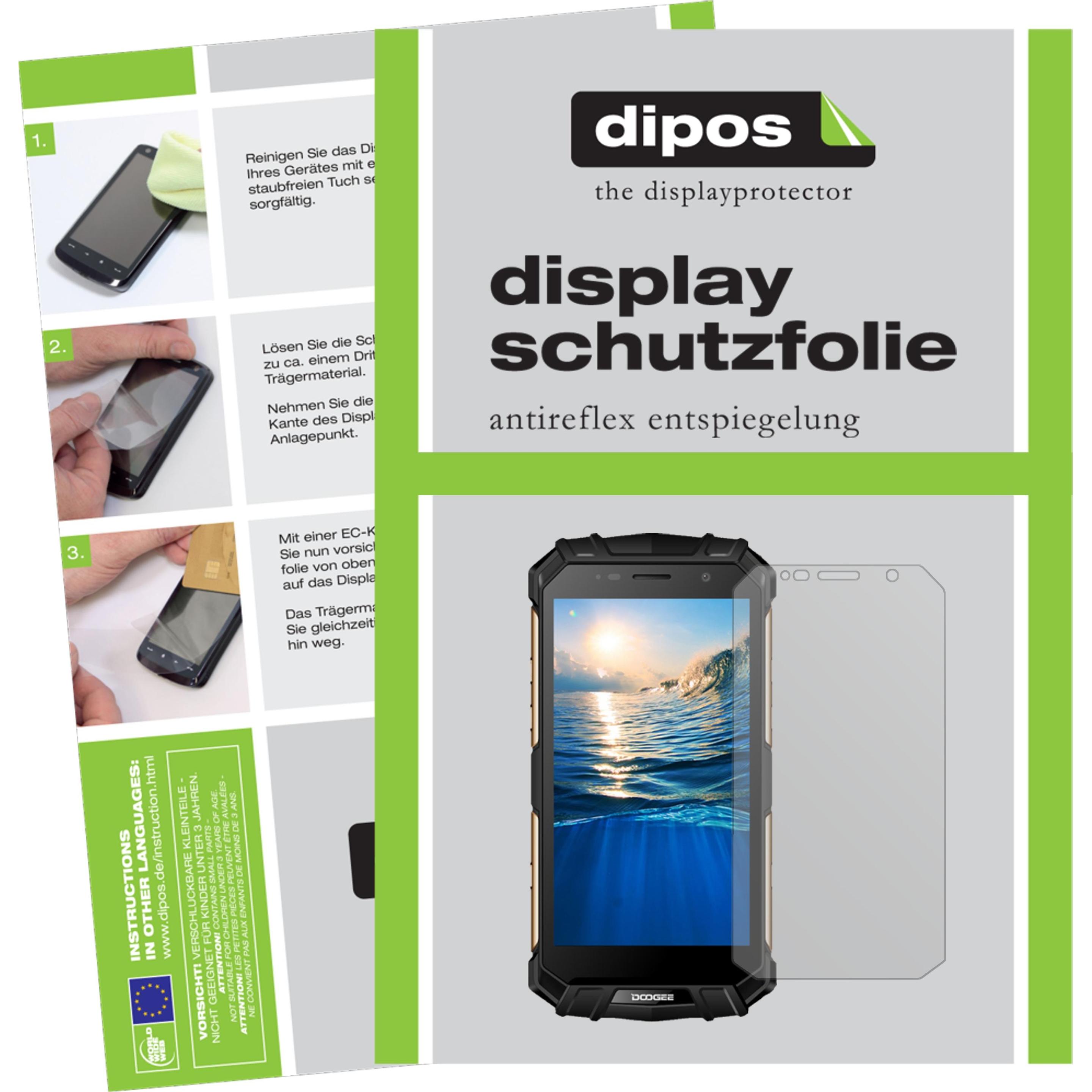 Dipos Displayschutzfolie Antireflex (2 Stück, Doogee S60), Smartphone Schutzfolie, Transparent