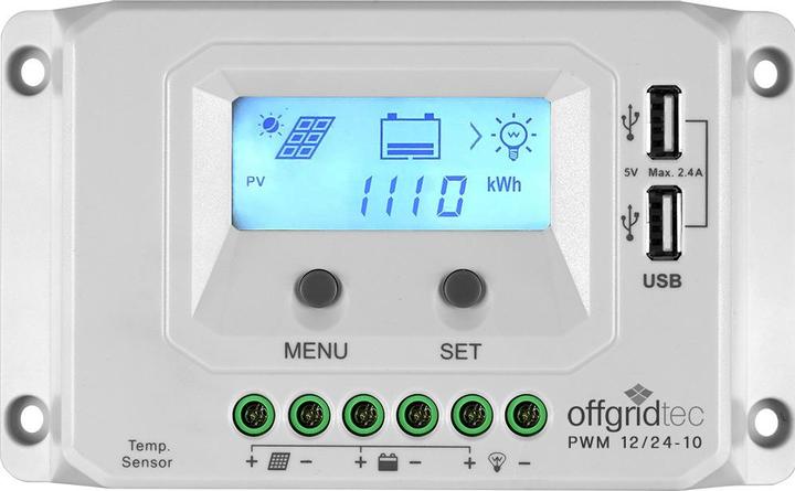 Actual product image Offgridtec PWM Pro Charge Controller 12V/24V 10A USB port