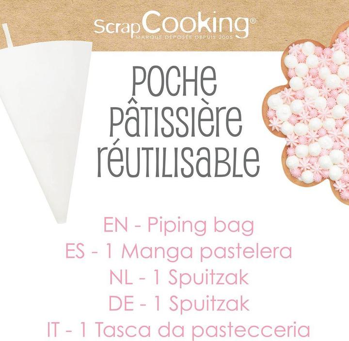 Produktbild ScrapCooking Spritzbeutel extra weich, wiederverwendbar 35cm (Spritzbeutel)