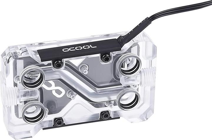 Immagine prodotto Alphacool Connettore GPX SLI doppio - Plexi - RGB indirizzabile - 3 spazi PCI-E
