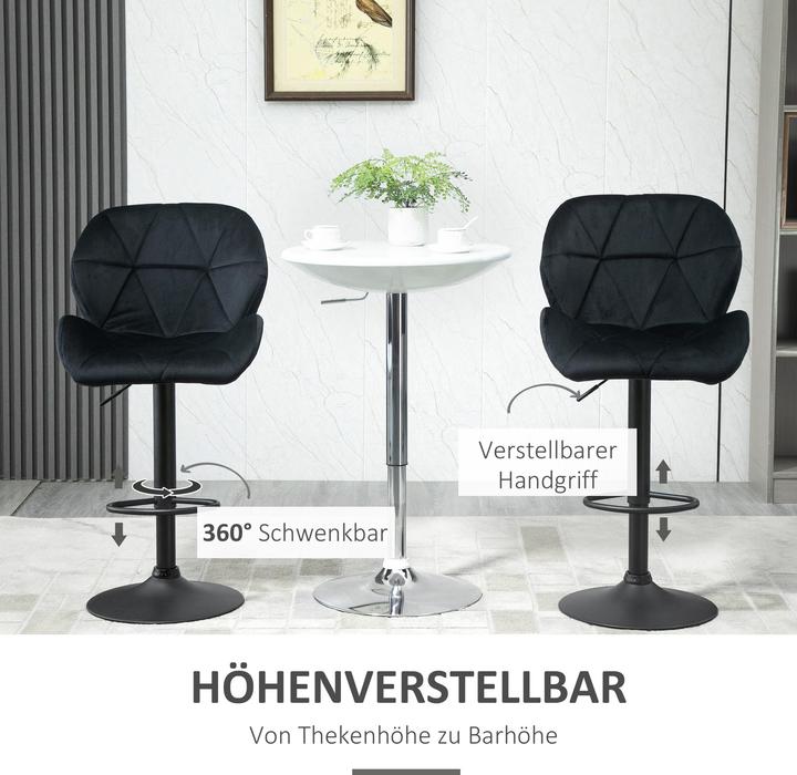 Actual product image Homcom Bar stool set of 2, adjustable seat height