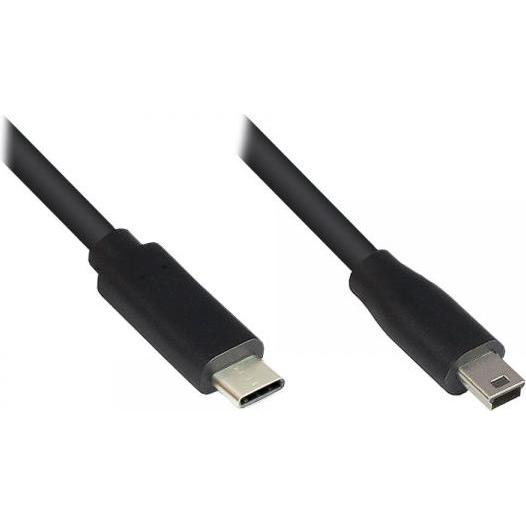 Thumbnail - Good Connections Anschlusskabel USB 2.0, USB-Câ„¢ Stecker an Stecker Mini B 5-pin, schwarz, 5m (5 m, USB 2.0), USB Kabel