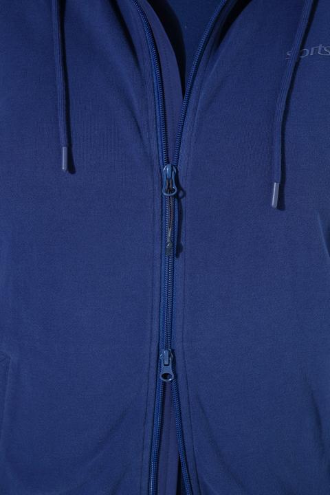 Produktbild Ulla Popken Hoodiejacke, Webeinsätze, Kapuze, 2-Wege-Zipper (42, 44)