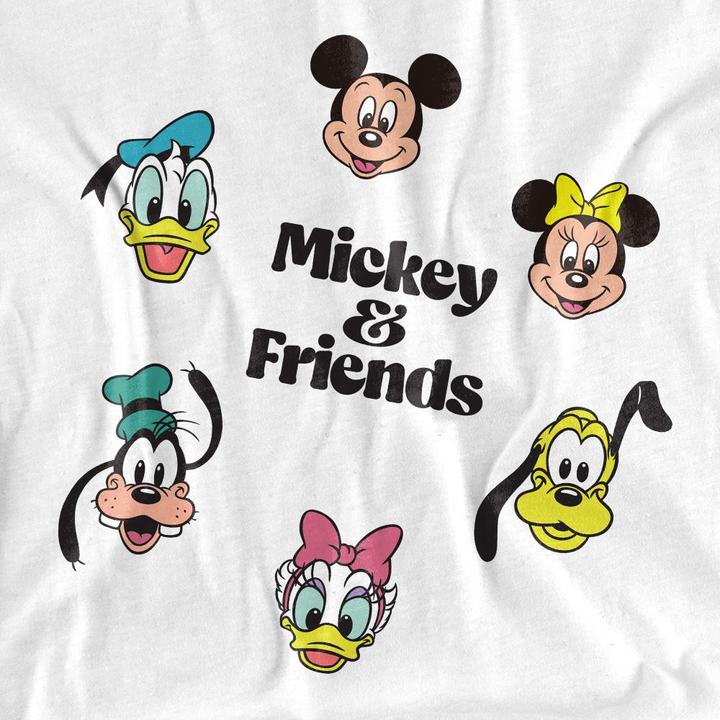 Actual product image Mickey & Friends Unisex Adult Faces T-Shirt (S)