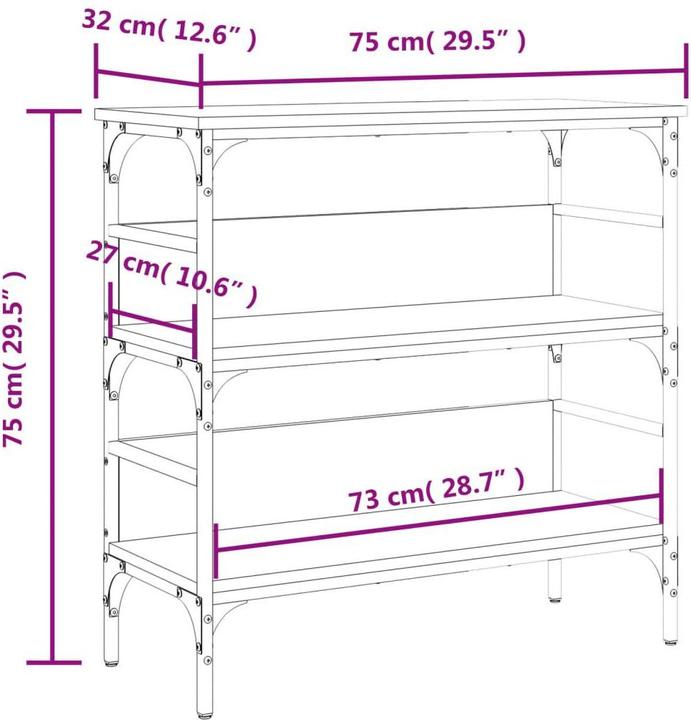 Image du produit vidaXL Konsolentisch (32 x 32 x 75 cm)