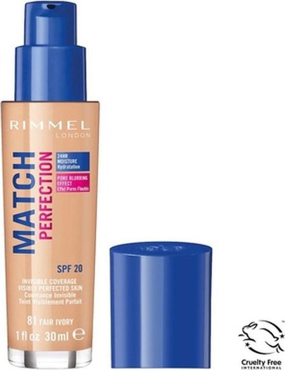 Actual product image Rimmel London Match Perfection 81 Fair Ivory 30ml (D9AE95, Fair Ivory 81 - Cool)