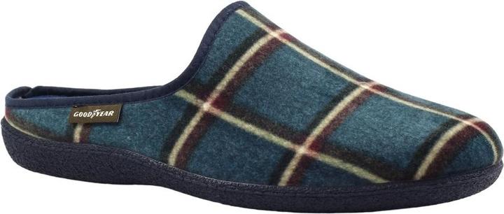 Actual product image Goodyear Mens Checkmate Checked Mule Slippers (41)