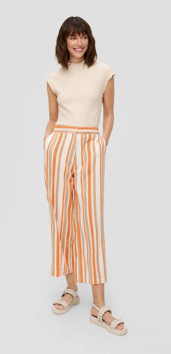 Produktbild S.Oliver Hose Gestreifte Stoffhose mit Bundfalten (38)