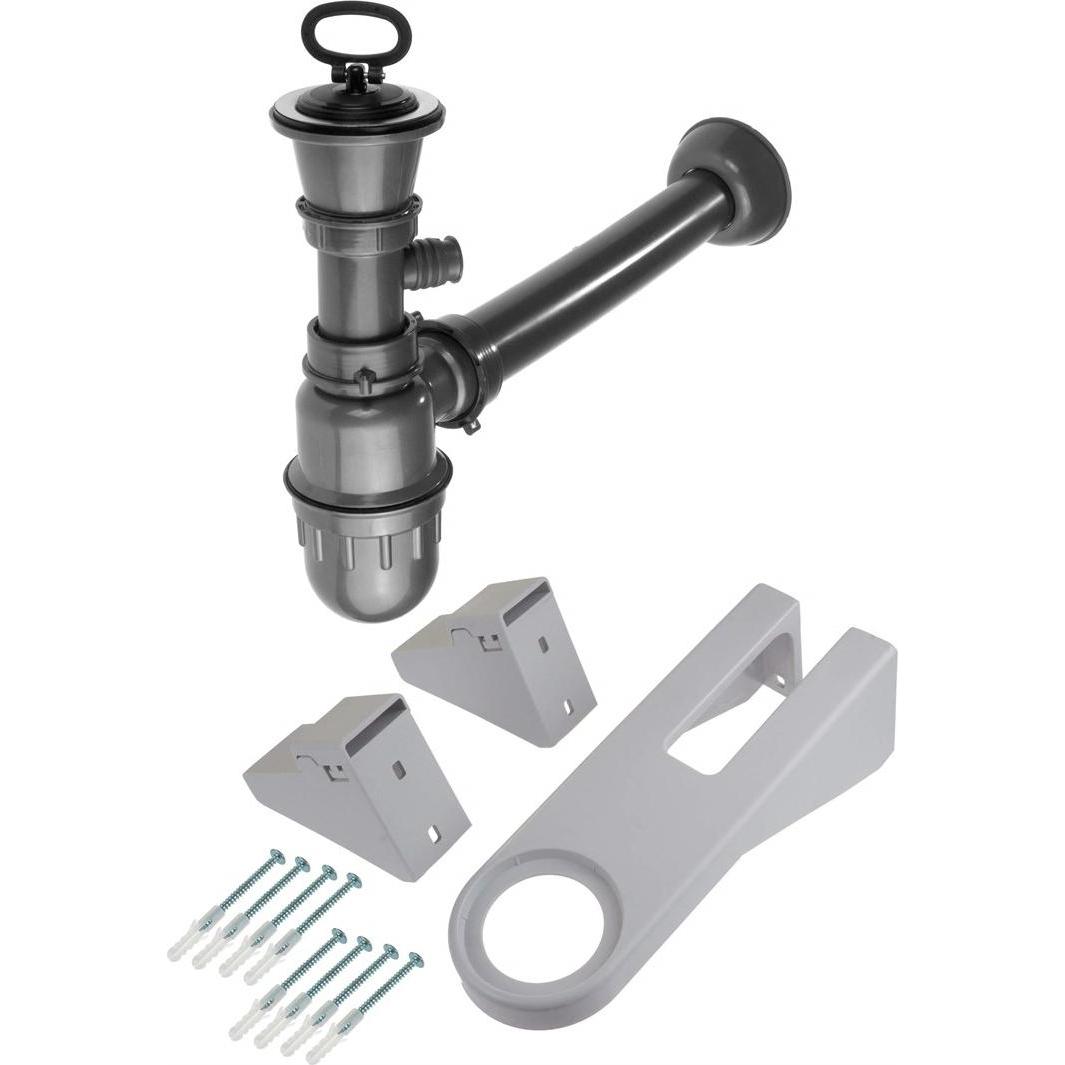 Deante, Sifone, Siphon für Haushaltsspüle aus Stahl ZYK 010B