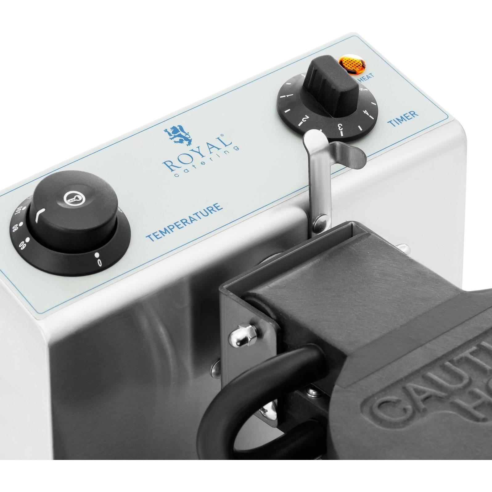Thumbnail - Royal Catering Bubble-Waffeleisen Waffelmaschine Waffelautomat Profi-Waffeleisen 1200 W, Waffeleisen, Silber