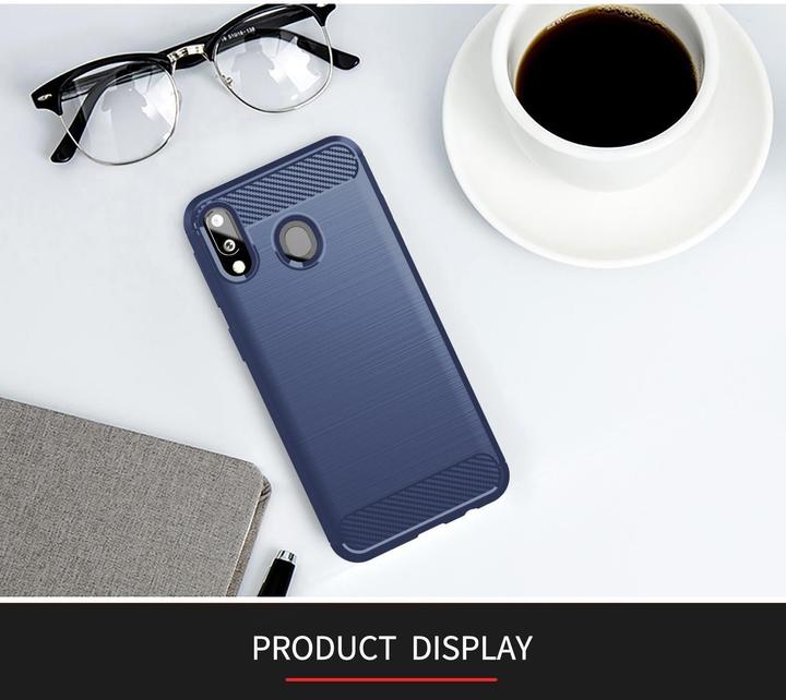 Produktbild Cadorabo TPU Ultra Slim carbon edelstahl Kombi Cover (Samsung Galaxy A20, Samsung Galaxy M10s, TCL A30)