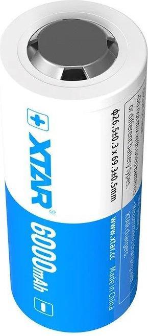 Actual product image Xtar 26650 6000mAh Akku mit Schutz (1 pcs., 26650, 6000 mAh)
