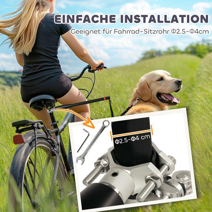 Produktbild Swisshandel24 Fahrradleine für Hunde Fahrrad Hundeleine für Radfahren, Training, Schwarz (Hund, Fahrrad)