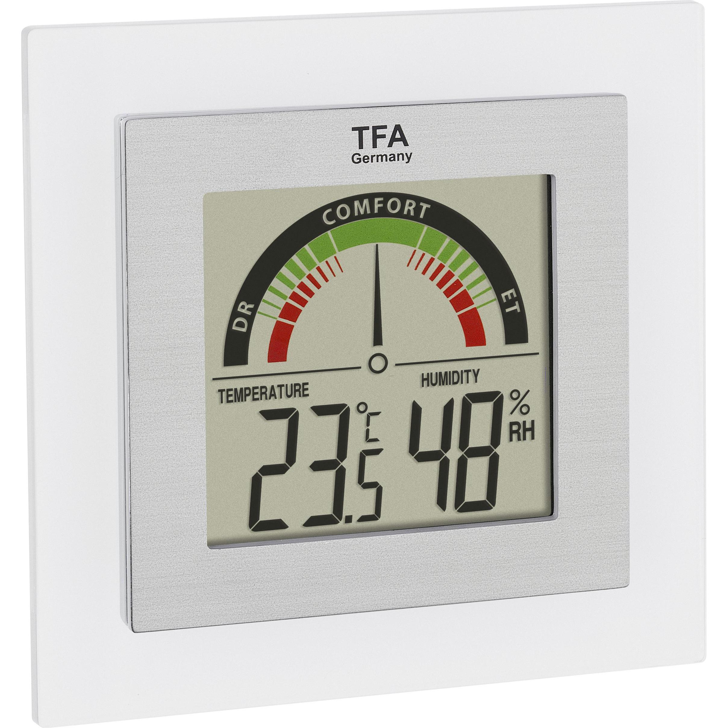 TFA Thermo-Hygrometer, Thermometer + Hygrometer, Silber