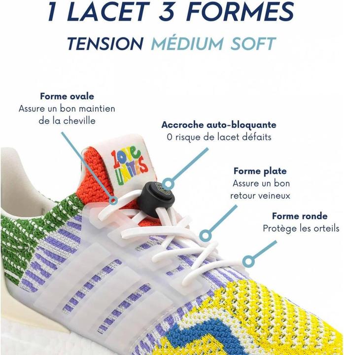 Immagine prodotto Gorilla Lacci in silicone elasticizzati per la corsa (123 cm)