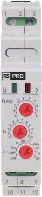 Actual product image RS PRO DIN Rail Mount Timer Relay, 12  264V, 1-Co