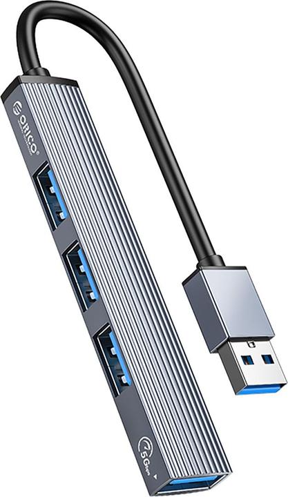 Orico Converter AH-A13 USB-A Hub Docking Station 1x USB-A 3.0 + 3x USB-A 2.0 - Gray (USB-A, 4 Ports)