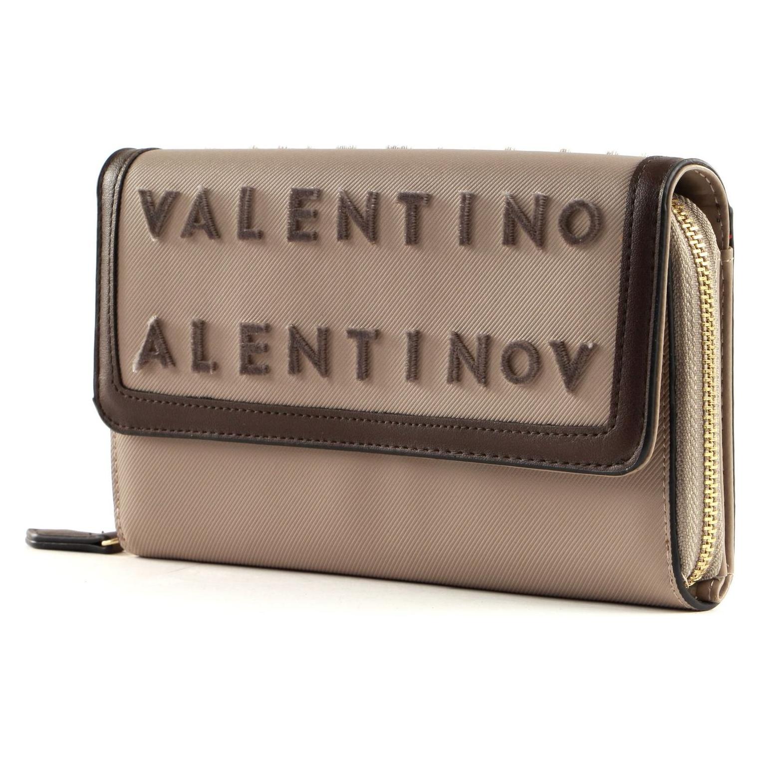 Valentino, Damen, Portemonnaie, Concorde Wallet With Shoulder Strap, Beige