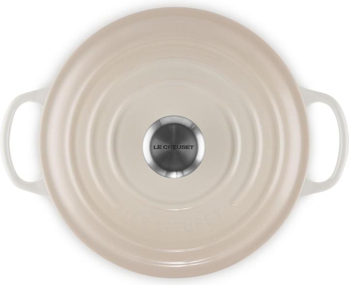 Produktbild Le Creuset Bräter hoch SIGNATURE Meringue (24 cm, Bräter + Schmortopf, Gusseisen)