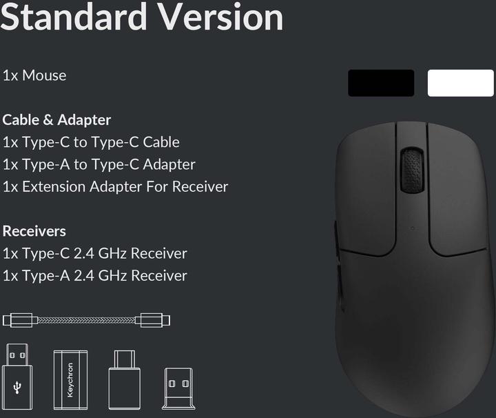 Actual product image Keychron M2 Wireless (white) (Wireless)
