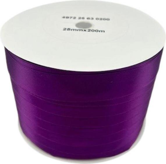 Produktbild TOP Geschenkband Satin Violett 2,5 cm x 200 m