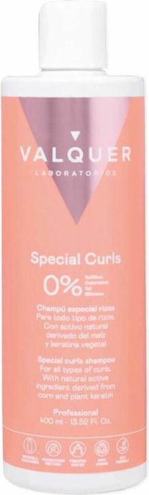 Actual product image Valquer Professional Special Curl Shampoo for Curly Hair 400ml - Sulfate Free, Salt Free, Vegan (400 ml, Liquid shampoo)